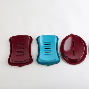 Porte-savon en plastique de forme irrégulière, détachable, surface lisse, design minimaliste, organiseur de salle de bain pour la maison et l'hôtel - Product Image 2
