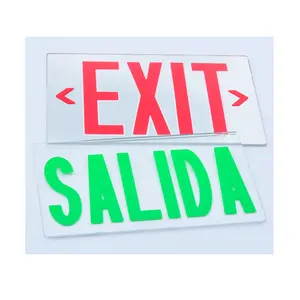 Single and Double Face Red Green Acrylic Exit Sign BOARD SALIDA parts for Mirrored LED exit sign   emergency light