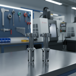 Conector de Eje de Brida de Acero Inoxidable Mecanizado por CNC de Alta Precisión |   Componente de Acoplamiento Mecánico Industrial - Product Image 3