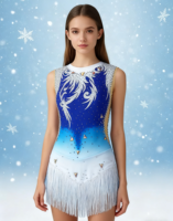 Gymnastique professionnelle pour femmes Ballet danse jupe filles Figure patinage sur glace compétition robe artistique rythmique robe porter