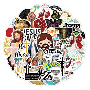 50 teile/beutel neue Ankunft Christus Jesus Aufkleber Wasserdichte Vinyl Gepäck Laptop Graffiti Aufkleber