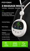 Masseur intelligent portable TENS EMS pour le cou et les épaules, chauffant, 3 modes, 15 niveaux, rechargeable USB-C, batterie au lithium, télécommande sans fil, OEM