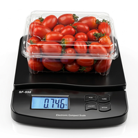 Transparante PET fruit clamshell verpakking met ventilatie, wegwerpbaar, van gerecycled RPET, geschikt voor pruimen, druiven en bessen, voedselveilig, groothandel.