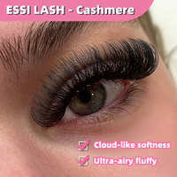 Extensions de Cils Individuels en Soie Cachemire de Haute Qualité, Plateau pour Fournitures de Cils avec Marque Privée 7-25mm, Fait Main