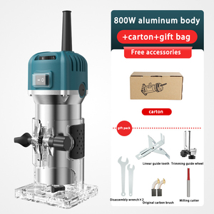Electric Adjustable Speed 6 Gear Power <strong>Trimmer</strong> Metal Blade Wood Router Machine Electric Woodworking Edging Machine - Product Image 6
