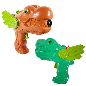 QS Sommer Outdoor Kinder Bubble Machine Gebläse Maker Spielzeug Kunststoff Batterie Tier Dinosaurier Bubble Gun Spielzeug mit Lichtern Sound