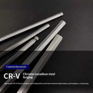 Clés industrielles, outil de réparation manuel, <span class=keywords><strong>clé</strong></span> hexagonale à poignée en T, <span class=keywords><strong>clé</strong></span> à tête <span class=keywords><strong>plate</strong></span>, <span class=keywords><strong>clé</strong></span> à tête sphérique, poignée en plastique, <span class=keywords><strong>clé</strong></span> Allen CRV - Product Image 5