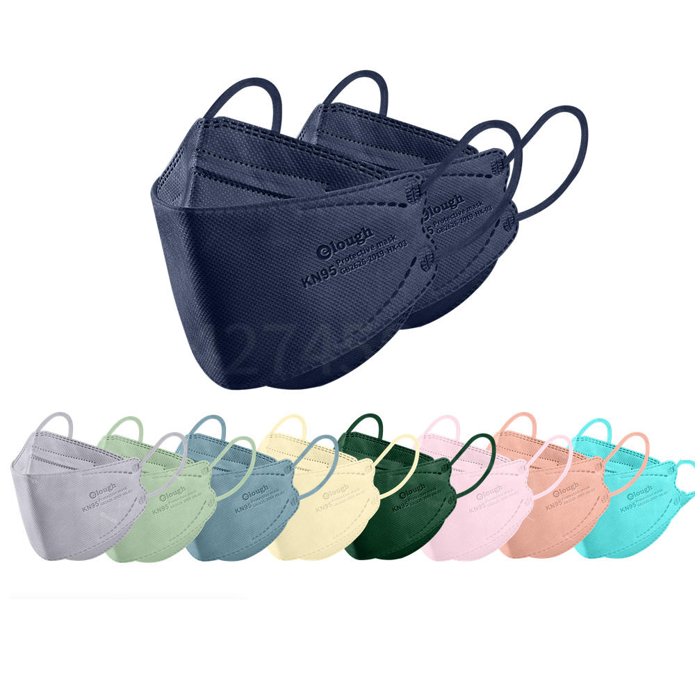 In Stock 4 Layers KN95 Certified Mask Navy Blue Fish Kf94 Kn95mask Viso Disposable Face Masks Custom Logo