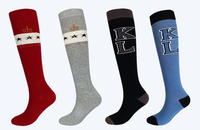 Offre Spéciale femmes sport équitation chaussettes coton pur personnalisé coloré longue équestre chaussettes