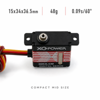 Servo Digital Sin Núcleo XQ-POWER XQ-S2230F, 32kg.cm, 0.09s, Ultra Rápido, 25T Spline, Programable por USB, 8.4V, para Helicóptero RC y Robot