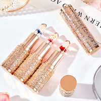 Lápiz Labial Transparente que Cambia de Color con Flores de Gelatina, Bálsamo Labial de Marca Privada, Cosméticos Hidratantes Transparentes, Logotipo Personalizado, Lápiz Labial Mágico