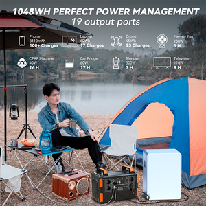 Flashfish F132 1000w 1000wh แบตเตอรี่ Lifepo4 สถานีพลังงานสำรอง เครื่องกำเนิดพลังงานแสงอาทิตย์ 1kw พาวเวอร์แบงค์แบบพกพา สถานีจ่ายไฟ - Product Image 3