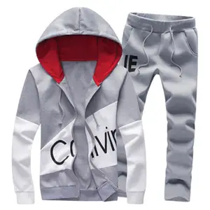Custom Young Boys Hoodies Spring & Autumn Zipper Cardigan Casual Jogging Track Suits For Men Polyester Sportswear Tracksuit