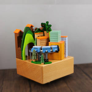 Sempre luminosa nuova città magica del vento carosello <span class=keywords><strong>in</strong></span> <span class=keywords><strong>legno</strong></span> carosello del treno per regali di festa compleanni san valentino natale - Product Image 5