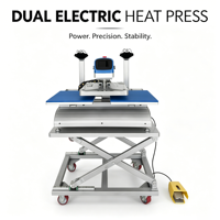 Presse à chaud industrielle double station 40x50cm avec navette automatique pour production à haut volume