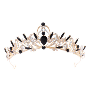 Mariée <span class=keywords><strong>couronne</strong></span> casque noir Grand mariage bijoux trois pièces ensemble pour dix-huit ans adulte femmes cadeau d'anniversaire <span class=keywords><strong>couronne</strong></span> - Product Image 5