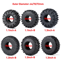 Ensembles de pneus en mousse de caoutchouc haute durabilité pour RC Crawler, pièces de mise à niveau compatibles avec les modèles 1/18 et 1/24 de 1,1 et 1,3 pouces
