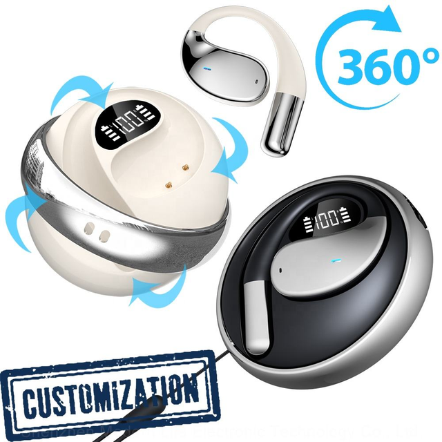 YYK-Q93 360 Degree Rotating Trendy Accessories True Wireless Earphones OWS Open Ear Hook Sports Earbuds with Convenient Lanyard