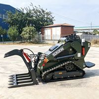Fabrikneuer, langlebiger Holzgreifer-Anbau für Kompaktlader zur Forstwirtschaft und Holzhandhabung im Garten