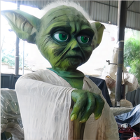 Modèle Alien OVNI animé pour parcs d'attractions, aéroports, jardins et parcs sportifs-Acier métallique durable en fibre de verre et matériaux en silicone