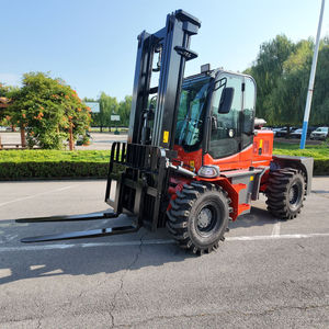 Chariot élévateur tout-terrain à 4 roues motrices homologué CE, chariot élévateur diesel robuste pour terrains accidentés, pour travaux en extérieur - Product Image 5