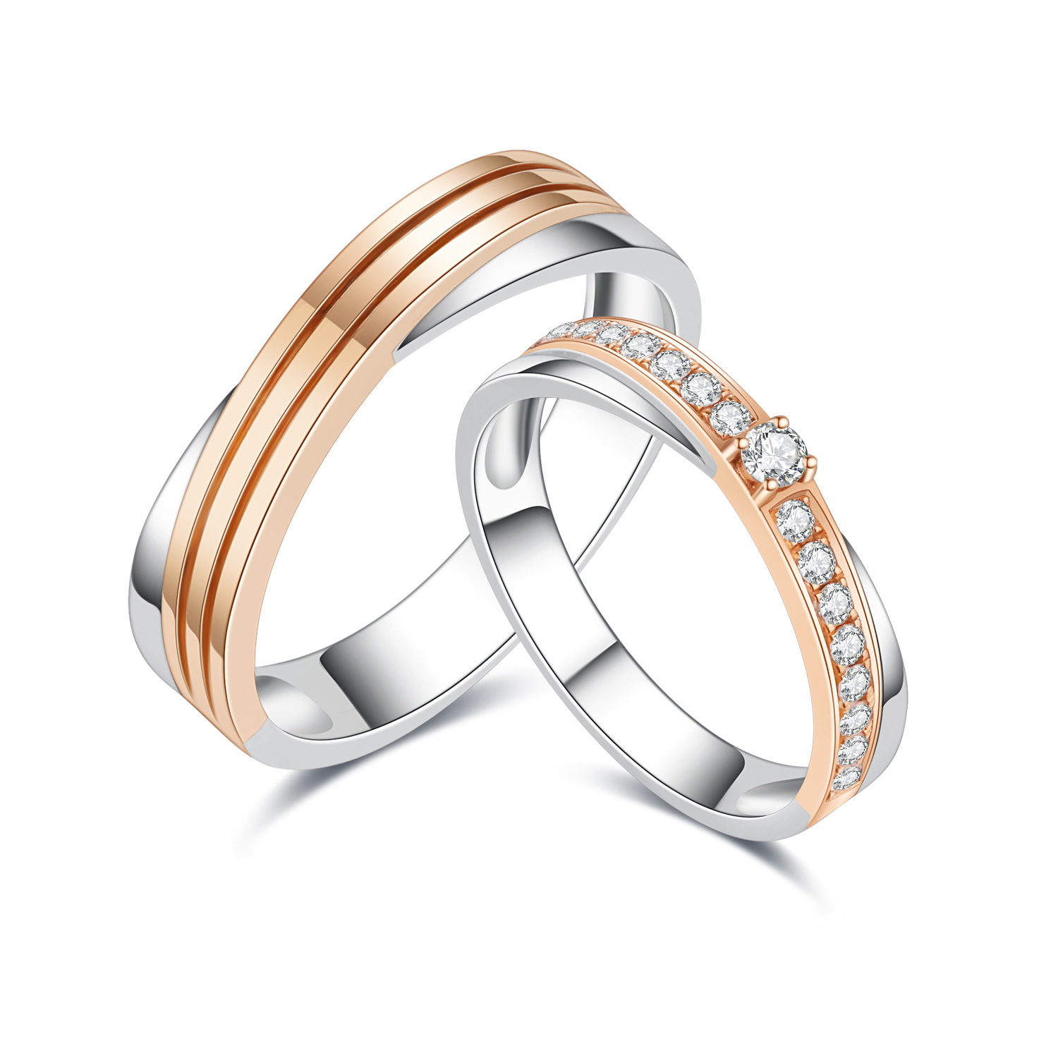 18K White Rose Gold