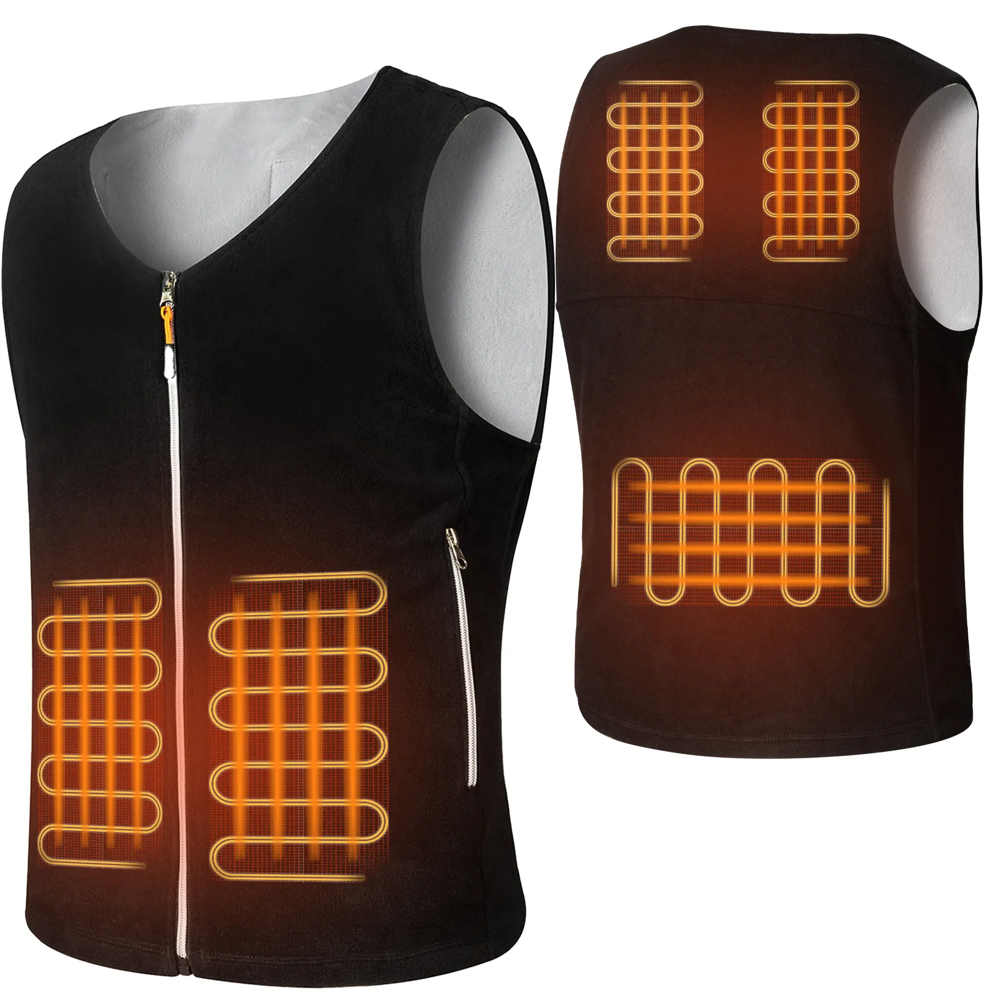 Factory Custom Design 5 Heating Zones V Neck Heated Vest