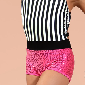 Stage Boutique bianco e nero con cinturini in tessuto per bambini abbigliamento Jazz/tip Tap per Performance di danza - Product Image 4