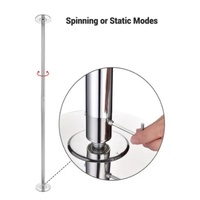 Tuyau d'acier rotatif à hauteur réglable Équipement de gymnastique Pole Dance de haute qualité Barre de danse en acier antidérapante X Pole 14kg
