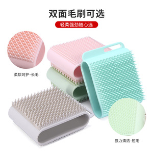 Silicone <b>Bath</b> Brush Double Sided Exfoliating Shower Brush For Adults And Kids Gentle Massage <b>Bath</b> Tool Grayish White Pink <b>Light</b> - Product Image 3