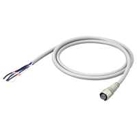 Cable conector de 4 polos M12 de 1m Arnés de cableado de automatización industrial con extremo sin terminar, 2 unidades