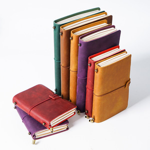 Cuaderno de Cuero Crazy Horse Vintage, Diarios de Viaje Creativos Hechos a Mano, Regalo Promocional Empresarial, Agenda, Diarios Impresos - Product Image 2