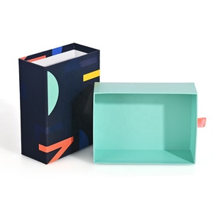 Wholesale Custom Sliding Drawer Gift Box Digital Printed Rigid <b>Cardboard</b> Packaging Box with Ribbon for Luxury Gifts - Product Image 2