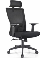 Chaise de patron exécutif à dossier haut bureau d'ordinateur pivotant en cuir chaise noire