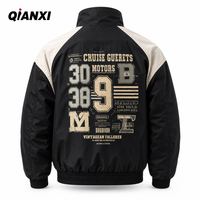Blouson coupe-vent de course pour homme, noir, avec blocs de couleur, motif vintage, fermeture éclair personnalisée, col montant, style streetwear, vente en gros