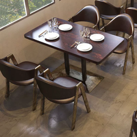 Booth moderne canapé et table avec cadre en métal restaurant fast food shop table et chaise de salle à manger