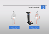 Balance de composition corporelle BMI pour usage domestique, 200 kg, 8 électrodes, scanner de graisse corporelle