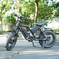 Bicicleta Eléctrica de Montaña para Adultos, con Llantas Gruesas, 15Ah, Bicicleta Eléctrica con Suspensión Trasera, Cuadro de Aluminio, Bicicleta Eléctrica Urbana