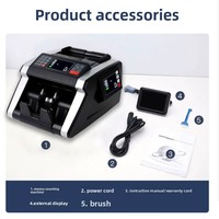 Compteur de billets multi-devises portable Dollar rechargeable Euro Ringgit malaisien Dollar de Hong Kong Monnaie africaine vietnamienne