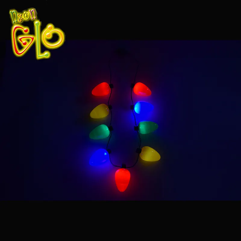 Beautiful Party Supplies Flashing Jumbo Bulb Led Light Up Necklace