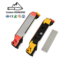 Aiguiseur de couteaux portable double face pour ciseaux de cuisine d'extérieur, outil en métal durable