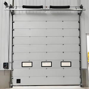 Porte de garage sectionnelle industrielle électrique à levage vertical avec fenêtre de visualisation pour entrepôts frigorifiques et zones de chargement - Product Image 5