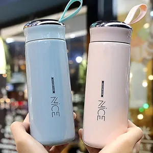 Custom Wholesale Product 2023 New Crystal Shaker Bottle Gym 400ml Double Wall Thermo Glass Water Bottle