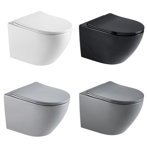 Inodoro colgado en la pared sin montura Mulit Color, inodoro de cerámica de una pieza, <span class=keywords><strong>dimensiones</strong></span> pequeñas, trampa P, inodoro colgado en la pared, tazón montado en la pared - Product Image 4