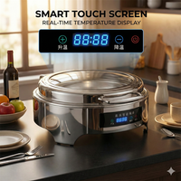 Chauffe-Plat Électrique Commercial en Acier Inoxydable pour Buffet d'Hôtel, Réchaud Professionnel pour Restaurants et Équipements de Restauration