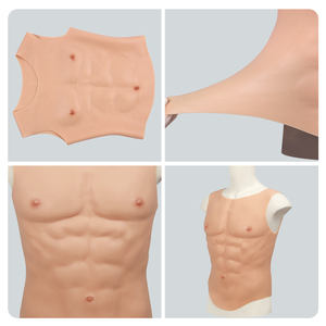 Costume musculaire en silicone pour cosplay, faux muscles abdominaux, qualité supérieure, musculation réaliste pour les fêtes - Product Image 3