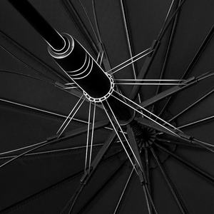 Parapluie en bois <span class=keywords><strong>haut</strong></span> <span class=keywords><strong>de</strong></span> <span class=keywords><strong>gamme</strong></span> à 16 baleines, style rétro, manche long, simple, coupe-vent, pour hommes d'affaires - Product Image 3