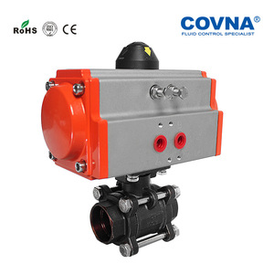 วาล์วนิวเมติกแบบลูกบอล Covna 0850 มาตรฐานเยอรมัน ซีลแข็งแบบทรูยูเนียน ทนอุณหภูมิสูง สำหรับน้ำ น้ำมัน และไอน้ำ - Product Image 3