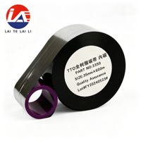 LTLL TTO 35mm*600m Kompatibel untuk Pita Printer Transfer Termal Premium Resin Black Edge Tahan Air Tahan Gores