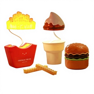 Série de mini-lampes de nuit créatives, tube souple en forme de frites, petite lampe de table moderne à commande tactile LED, rechargeable par USB - Product Image 3